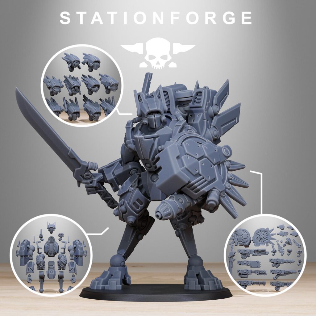 Tarion elder mech mk1 | 3d printed figure 12k resolution no layer lines | hand-painted or unpainted | Hand-Painted