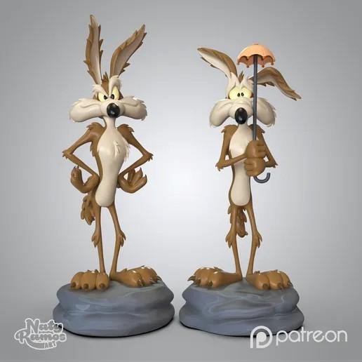 Looney Tunes Wile E Coyote | 3D printed Figure | Hand-Painted