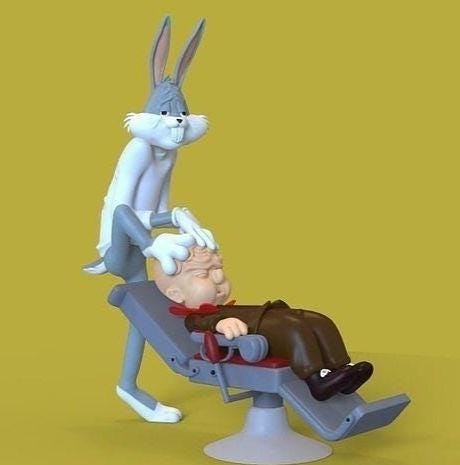 Looney Tunes – Bugs the Barber 0f Seville | 12K 3D printed Figure | Hand-Painted