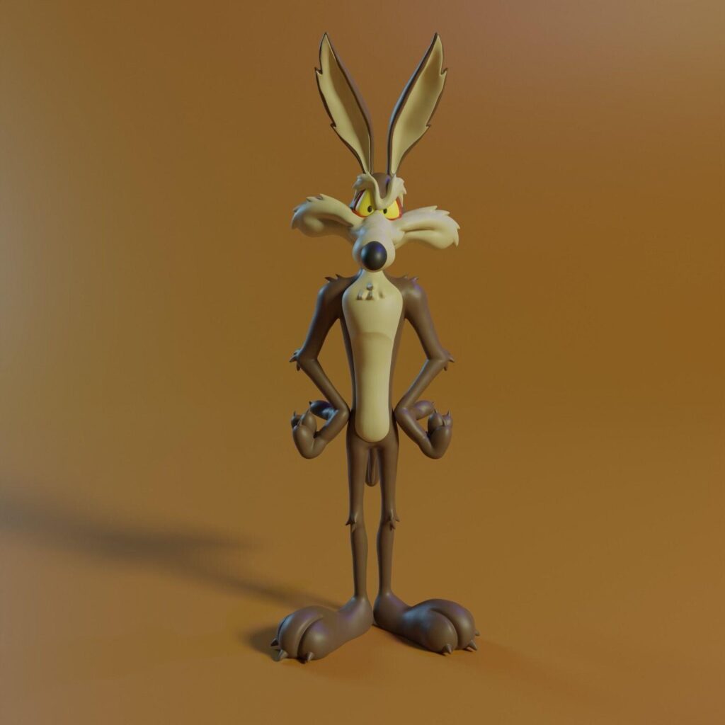 Looney Tunes Wile E Coyote | 3D printed Figure | Hand-Painted