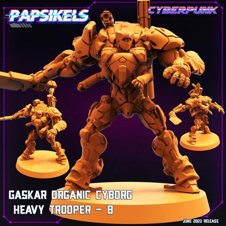 Heavy trooper mech | 3d printed figure 12k resolution no layer lines | hand-painted or unpainted | Hand-Painted