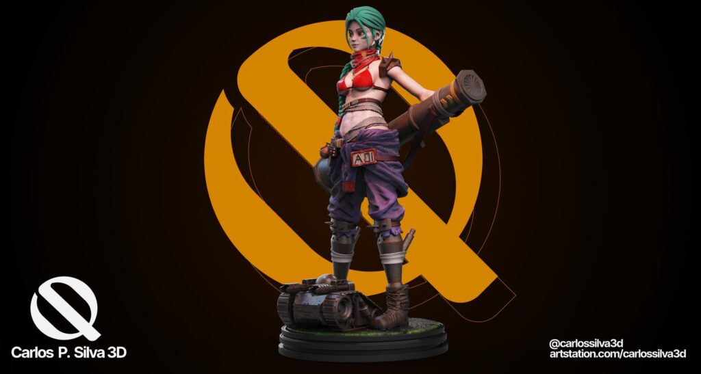 Hand-painted bazooka girl | Hand-Painted