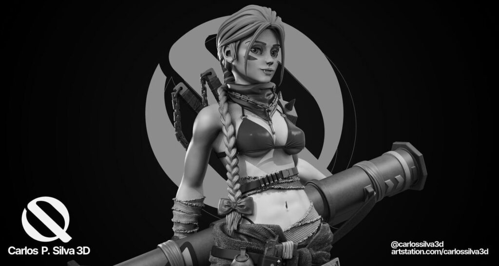 Unpainted bazooka girl | Hand-Painted