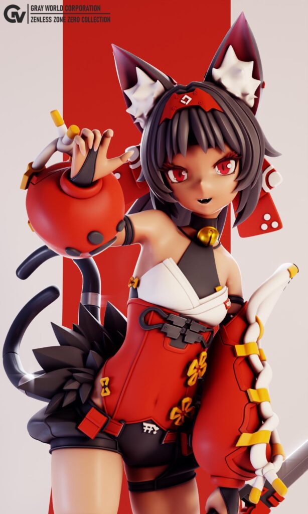 Hand painted or unpainted nekomiya mana | extreme detail | Hand-Painted