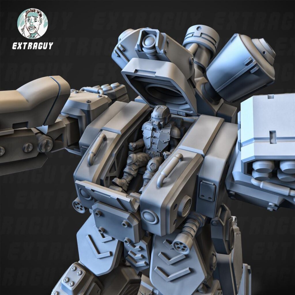 Kodiak posable mech | 3d printed figure 12k resolution no layer lines | Hand-Painted