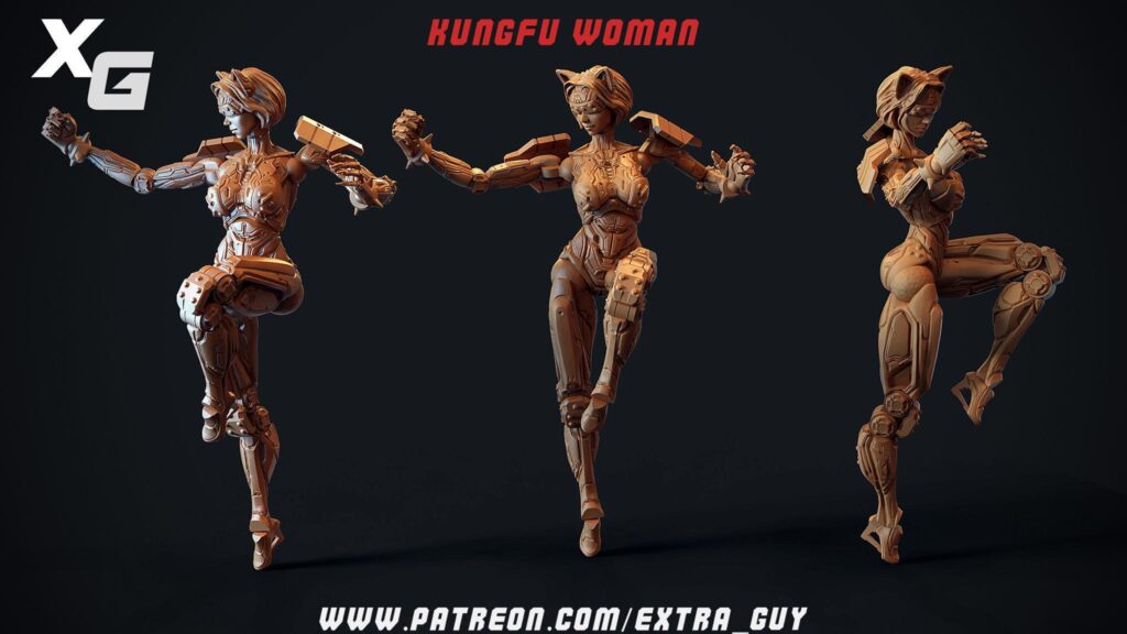 Cyberpunk mercenary girl | Hand-Painted
