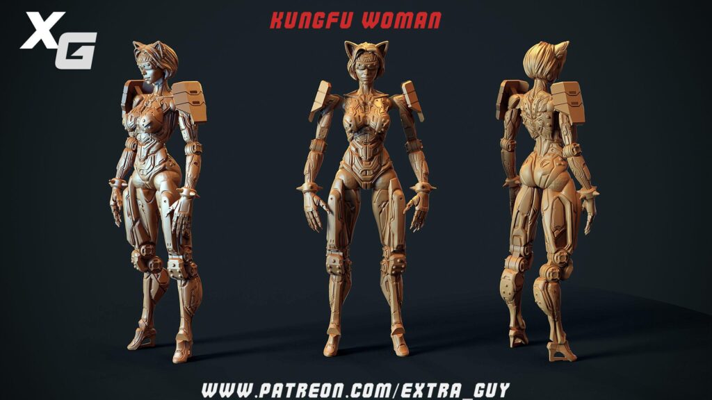 Cyberpunk mercenary girl | Hand-Painted