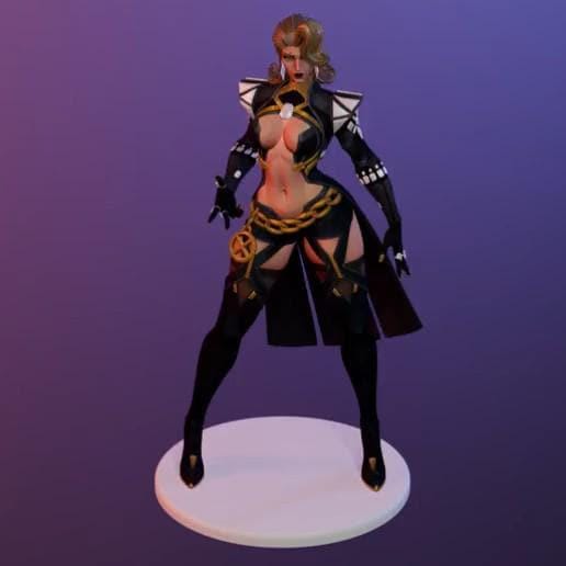 Hand painted or unpainted rivals emma frost | extreme high resolution 3d printed figure | 12k resolution no layer lines | Hand-Painted