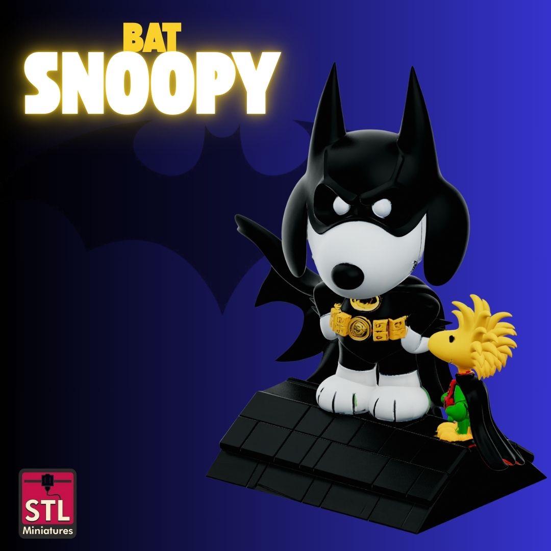 Bat Snoopy | 3d printed figure | Hand-Painted