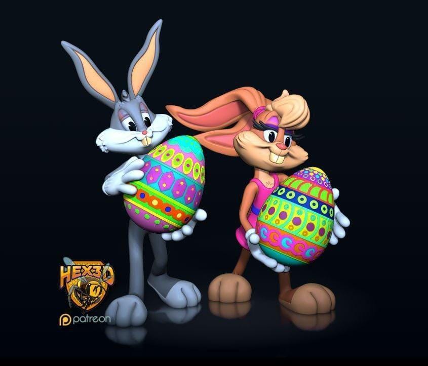 Looney tunes easter egg holder | 3d printed figure | Hand-Painted
