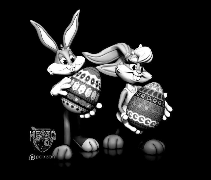 Looney tunes easter egg holder | 3d printed figure | Hand-Painted