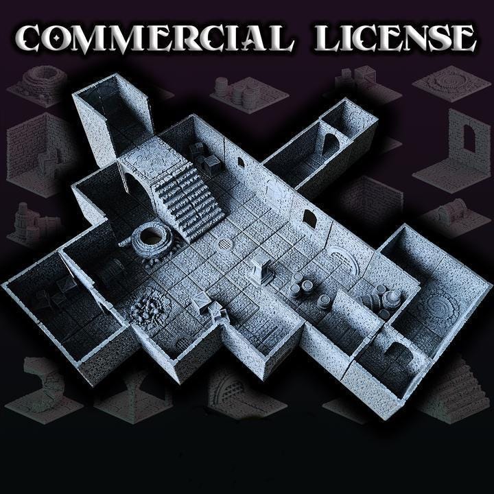 Down the drain – 55 pieces sewer tiles set | resin | 8k resolution | high detail | dnd | fantasy | Hand-Painted