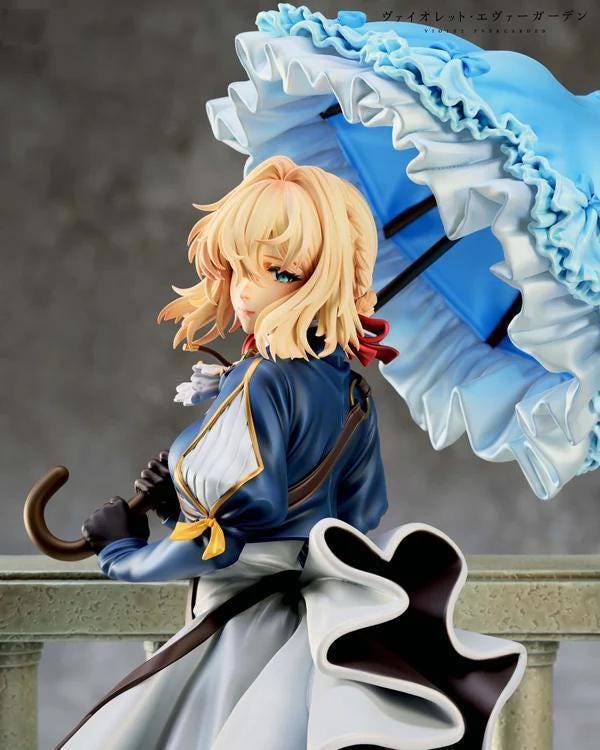 Anime figures – violet evergarden 12k resolution | extreme detail high resolution 3d printed character | Hand-Painted