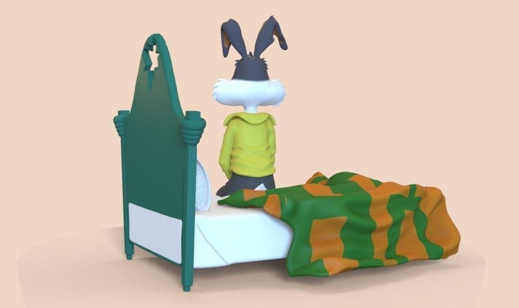 Looney tunes – tired bugs | 3d printed figure | Hand-Painted