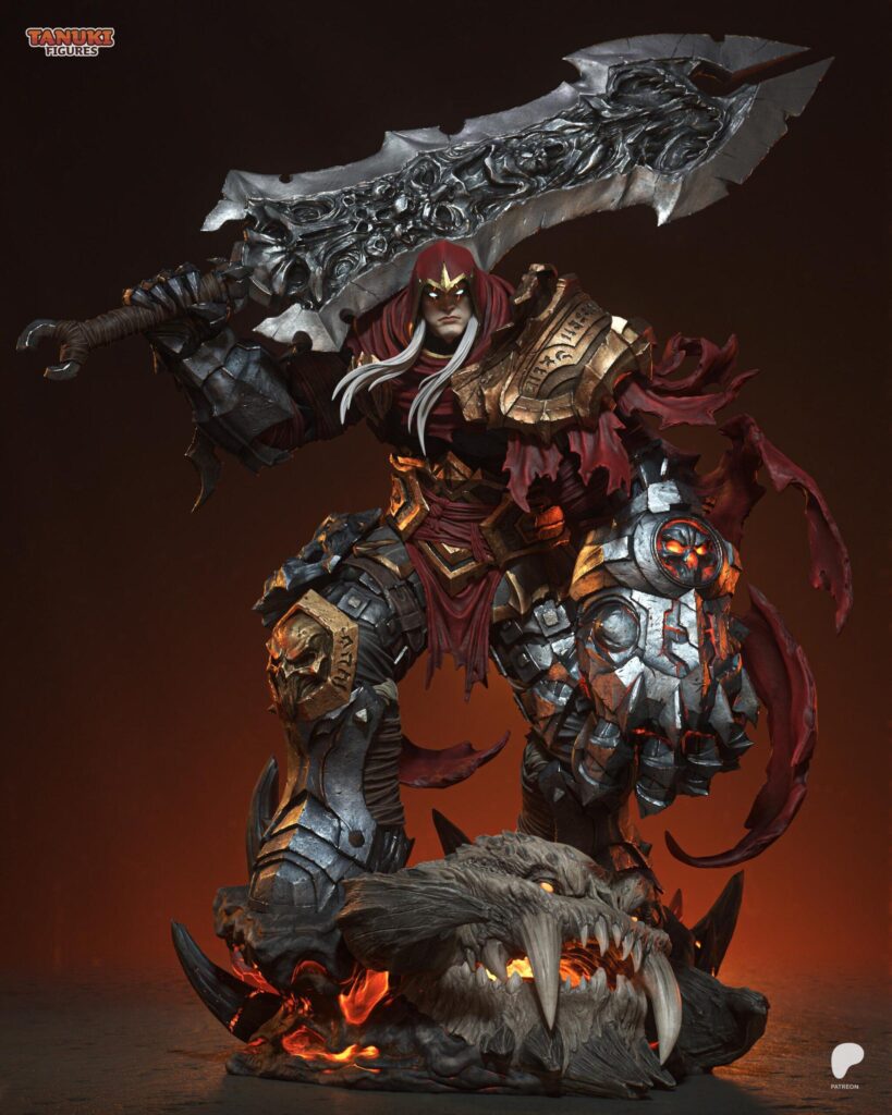 War Darksiders Resin Figure: XXL 18 Inch Collectible (Hand-Painted or Unpainted)