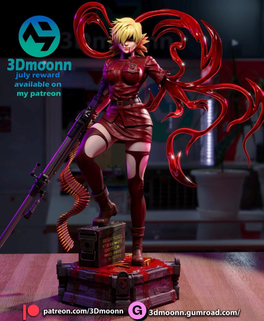 Seras Victoria Model: Hand-Painted Resin – Fantasy Game Fan Art