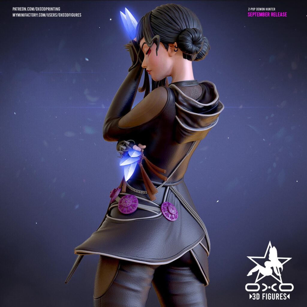 Zoey Kpop Demon Hunter Figure: Hand Painted or Unpainted 3D Print