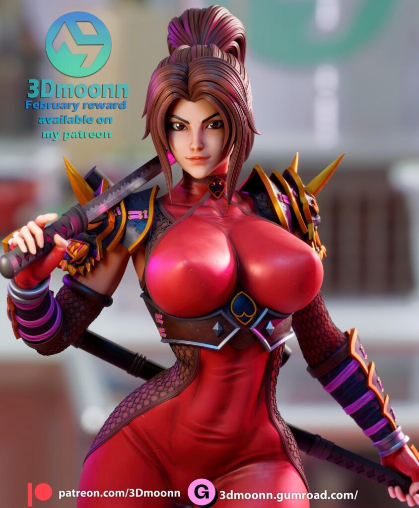 Digital Pin Up Figurines, Anime Style (NSFW and SFW 3D Prints)