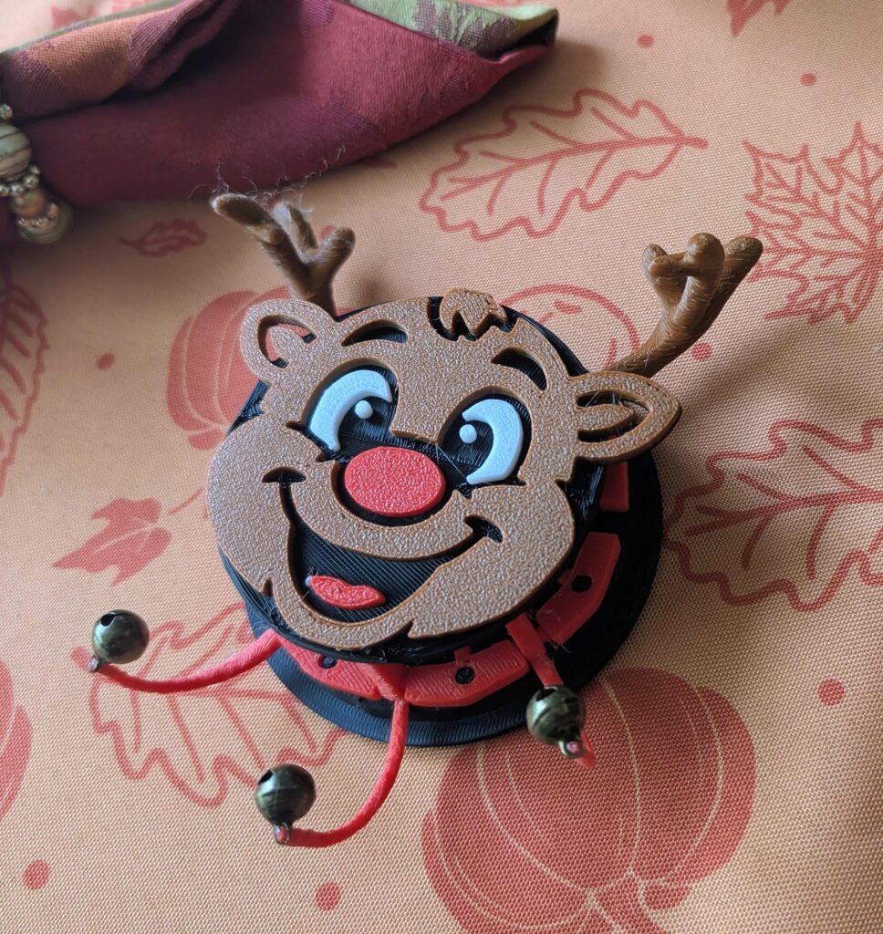 Rudolph Coasters: 3D Printed Christmas Decor – Seasonal Drink Mats