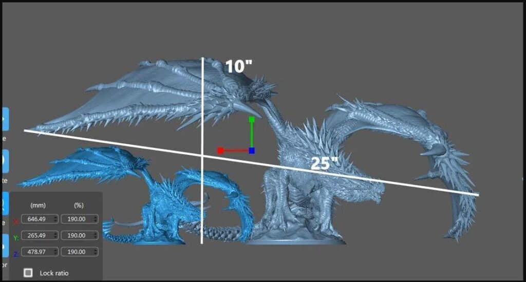 Red Dragon Miniature: XL 10-Inch Detailed Model – Tabletop Display