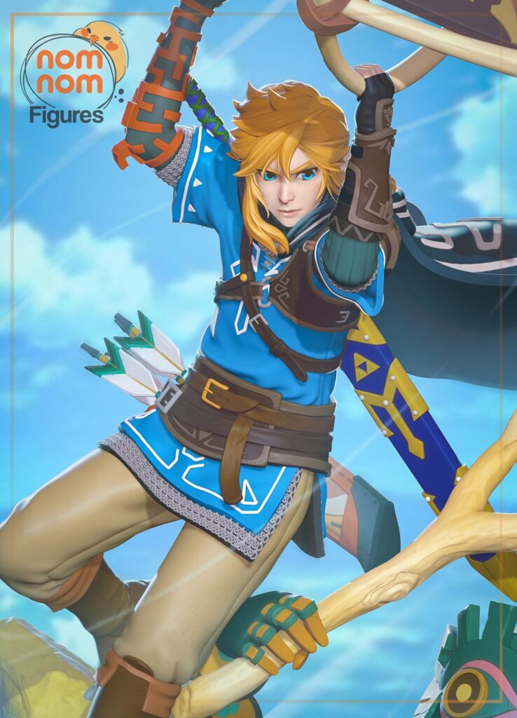 Link Figurine Zelda: Tears of the Kingdom Hand-Painted or Unpainted