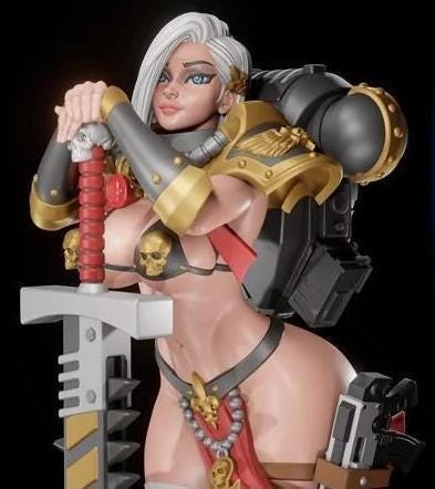 Pin Up Figurine: Digital 3D Resin Print (NSFW or SFW Options)