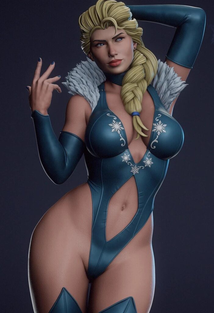 Emma Frost Figurine: SFW or NSFW Rivals – Hand-Painted Option
