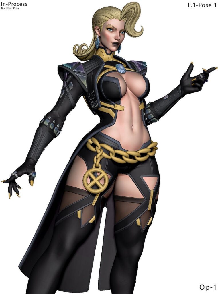 Emma Frost 3D Printed Figure – Hand Painted or Unpainted Resin
