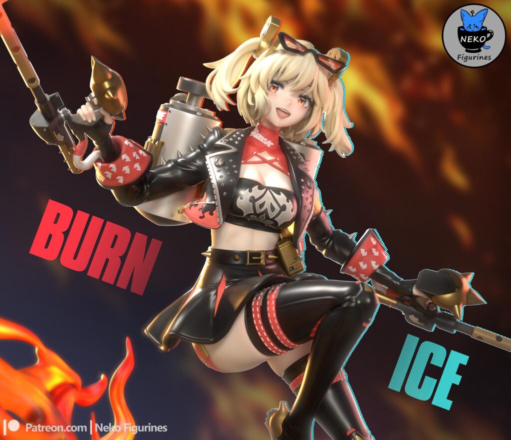 Burnice White Figure: Sci-Fi Anime Resin Model (Hand-Painted or Kit)