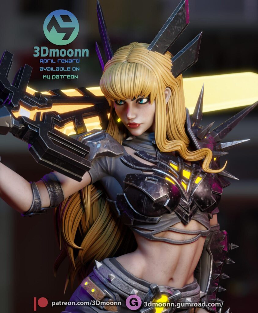 Magik Fantasy Figure, 3D Printed Resin Hand-Painted