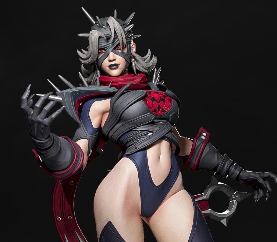 Malice 3D Printed Figure, Sci-Fi Model (25cm Hand Painted or Unpainted)