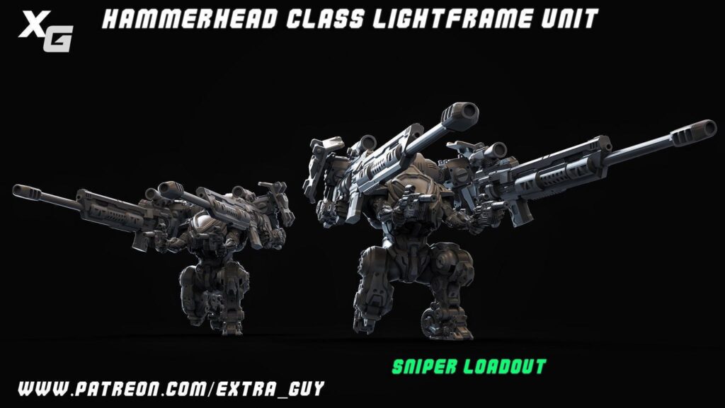 Sci-Fi Hammerhead Mech Model (6-Inch Unpainted Resin Kit)
